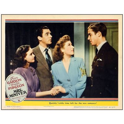 Lot # 579: MRS. MINIVER - Lobby Card (11" x 14"); Very Fine