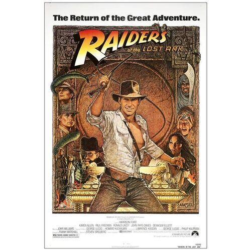 Lot # 589: INDIANA JONES AND THE RAIDERS OF THE LOST ARK - One-Sheet (27" x 41"); Very Fine+ Rolled