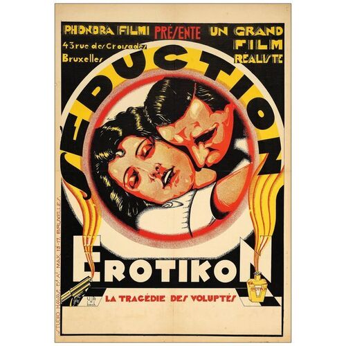 Lot # 601: EROTIKON - Pre-War Belgian (23" x 33"); Very Fine+ on Linen