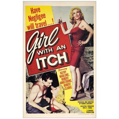 Lot # 602: GIRL WITH AN ITCH - One-Sheet (27" x 41"); Very Fine- on Linen