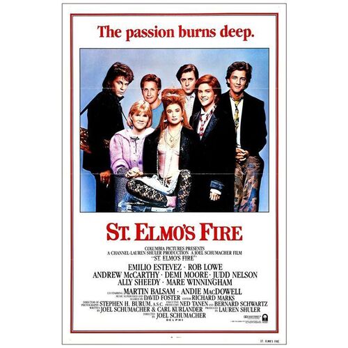 Lot # 612: ST. ELMO'S FIRE - One-Sheet (27" x 41"); International; Near Mint Folded