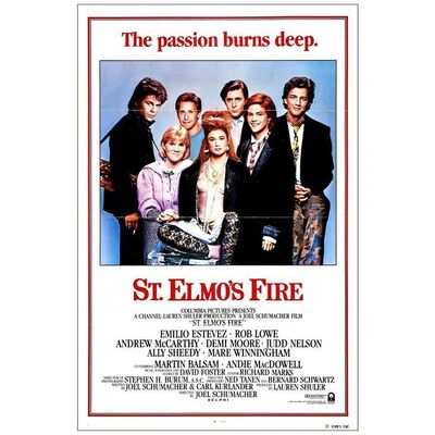 Lot # 612: ST. ELMO'S FIRE - One-Sheet (27" x 41"); International; Near Mint Folded