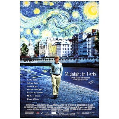Lot # 617: MIDNIGHT IN PARIS - One-Sheet, DS (27" x 40") Autographed by Woody Allen, Owen Wilson and Corey Stoll; Very Fine Rolled