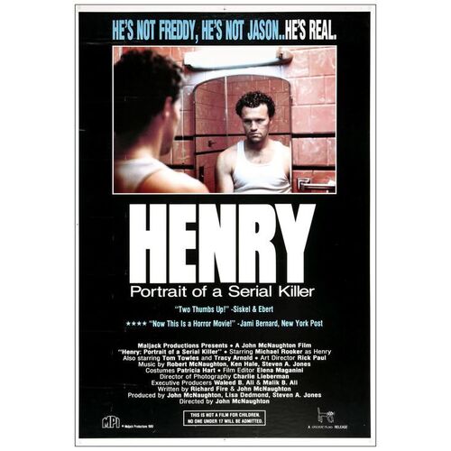 Lot # 631: HENRY: PORTRAIT OF A SERIAL KILLER - One-Sheet (27" x 40"); Very Fine- Rolled
