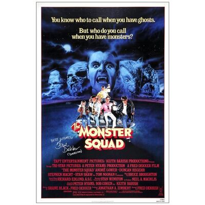 Lot # 637: THE MONSTER SQUAD - One-Sheet (27" x 41") Autographed by Fred Dekker; Near Mint Rolled