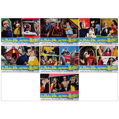 Lot # 639: MUNSTER, GO HOME - Italian Photobustas (7) (19" x 27.25"); Very Fine+
