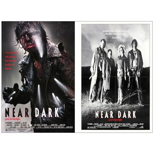 Lot # 641: NEAR DARK - One-Sheets (2) (27" x 41") Autographed by Kathryn Bigelow; Very Fine Rolled & Folded