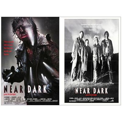 Lot # 641: NEAR DARK - One-Sheets (2) (27" x 41") Autographed by Kathryn Bigelow; Very Fine Rolled & Folded