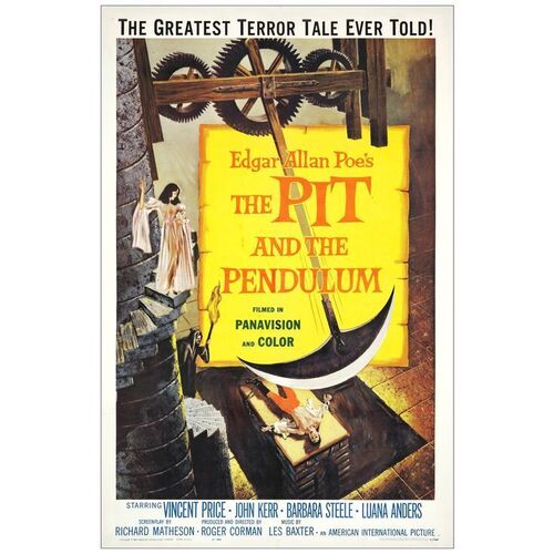 Lot # 644: THE PIT AND THE PENDULUM - One-Sheet (27" x 41"); Very Fine- on Linen