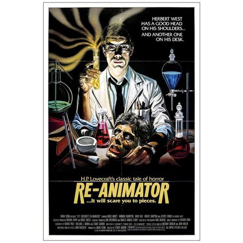 Lot # 645: RE-ANIMATOR - One-Sheet (27" x 41"); Art Style; Mint Folded