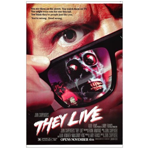 Lot # 650: THEY LIVE - Bus Shelter, DS (46.5" x 69.5"); Advance; Fine- Rolled