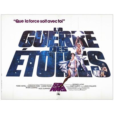 Lot # 656: STAR WARS: EPISODE IV - A NEW HOPE - French Double Grande (59" x 79"); Near Mint Folded