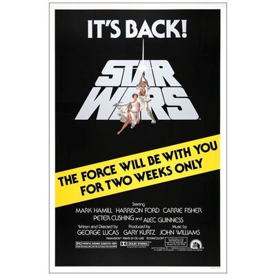 Lot # 657: STAR WARS: EPISODE IV - A NEW HOPE - One-Sheet (27" x 41"); Near Mint Rolled