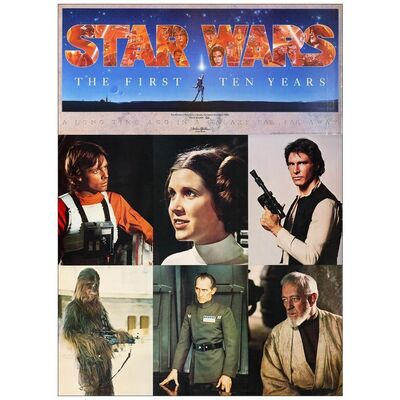 Lot # 660: STAR WARS: EPISODE IV - A NEW HOPE - Lobby Display Poster & Banner (38" x 34" & 36.5" x 17"); Very Fine Rolled