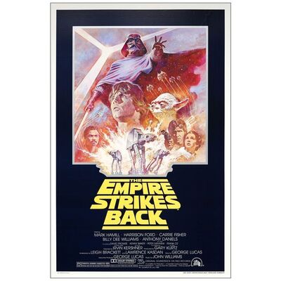 Lot # 666: STAR WARS: EPISODE V - THE EMPIRE STRIKES BACK - One-Sheet (27" x 41"); Studio Style; Mint Rolled