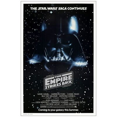 Lot # 673: STAR WARS: EPISODE V - THE EMPIRE STRIKES BACK - One-Sheet (27" x 41"); Advance; Near Mint Rolled
