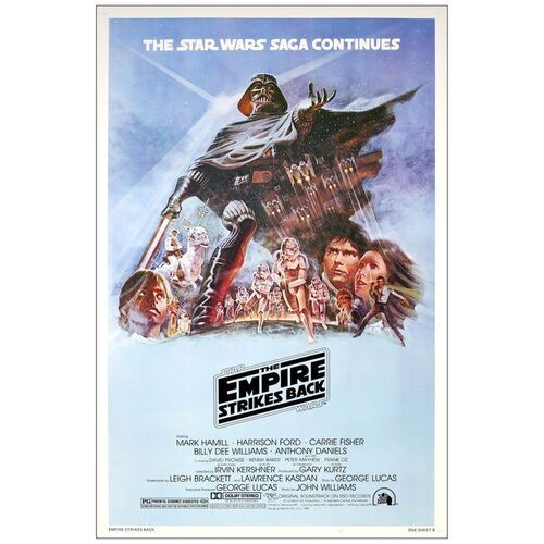 Lot # 674: STAR WARS: EPISODE V - THE EMPIRE STRIKES BACK - One-Sheet (27" x 41"); Style B; Very Fine+ Rolled