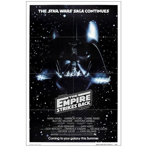 Lot # 675: STAR WARS: EPISODE V - THE EMPIRE STRIKES BACK - One-Sheet (27" x 41"); Advance; Near Mint Folded