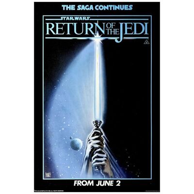 Lot # 680: STAR WARS: EPISODE VI - RETURN OF THE JEDI - British Double Crown (20" x 30"); Advance, Style A; Very Fine Rolled