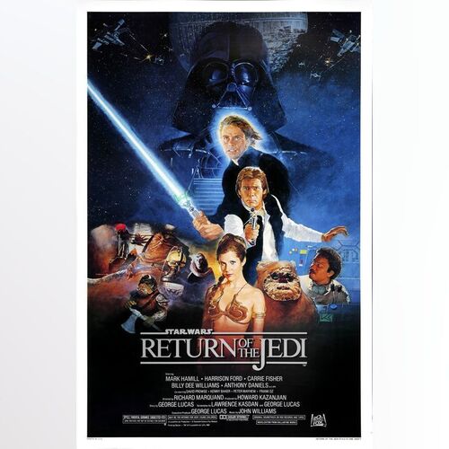 Lot # 682: STAR WARS: EPISODE VI - RETURN OF THE JEDI - One-Sheet (27" x 41") Autographed by Mark Hamill; Style B; Very Fine- Rolled