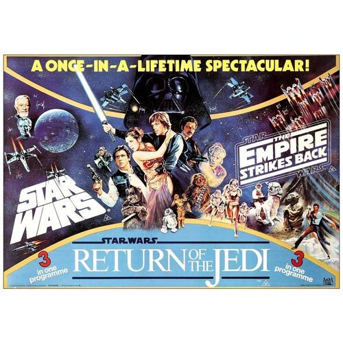 Lot # 687: STAR WARS: THE COMPLETE SAGA - London Underground Quad (27.75" x 39.75"); Very Fine Rolled