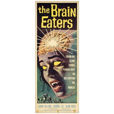 Lot # 699: THE BRAIN EATERS - Insert (14" x 36"); Fine Folded