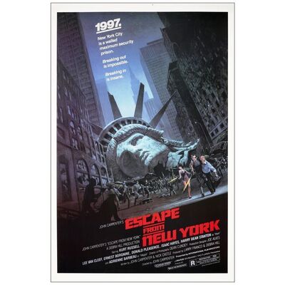Lot # 703: ESCAPE FROM NEW YORK - One-Sheet (27" x 41"); Very Fine+ Rolled