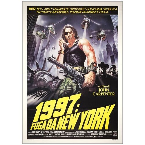 Lot # 704: ESCAPE FROM NEW YORK - Italian 2-Fogli (39.5" x 55"); Very Fine+ on Linen