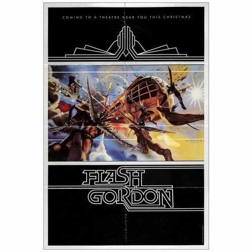 Lot # 705: FLASH GORDON - One-Sheet (25" x 38"); Teaser; Very Fine Folded, Full-Bleed