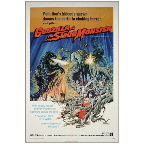 Lot # 708: GODZILLA VS. THE SMOG MONSTER - One-Sheet (27" x 41"); Very Fine Folded