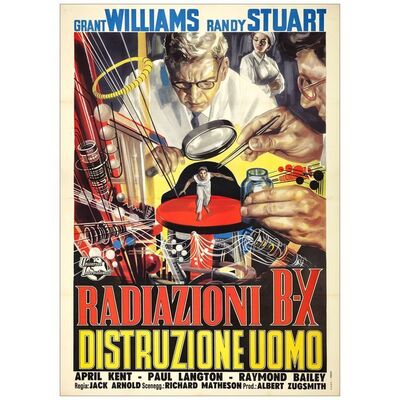 Lot # 712: THE INCREDIBLE SHRINKING MAN - Italian 4-Fogli (55" x 77"); Very Fine+ on Linen