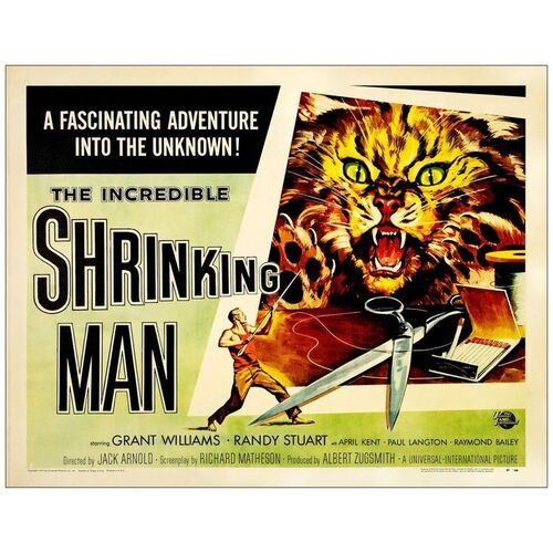 Lot # 713: THE INCREDIBLE SHRINKING MAN - Half Sheet (22" x 28"); Style B; Very Fine on Linen