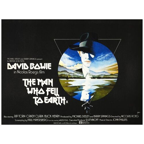 Lot # 716: THE MAN WHO FELL TO EARTH - British Quad (30" x 40"); Very Fine+ on Linen