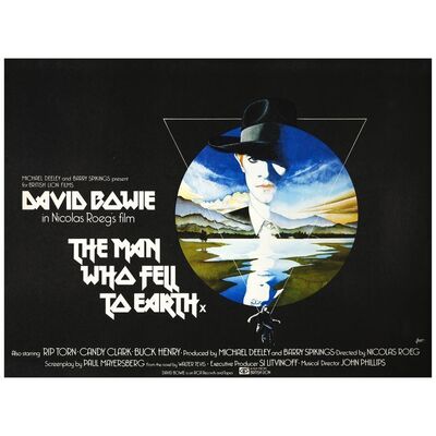 Lot # 716: THE MAN WHO FELL TO EARTH - British Quad (30" x 40"); Very Fine+ on Linen