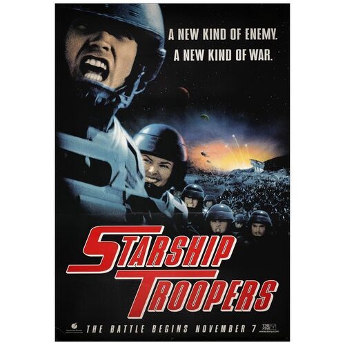 Lot # 729: STARSHIP TROOPERS - Bus Shelter, DS (48" x 70"); Advance; Very Fine+ Rolled
