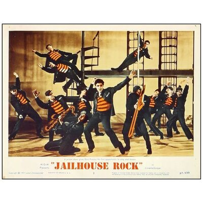 Lot # 734: JAILHOUSE ROCK - Lobby Card (11" x 14"); Very Fine-