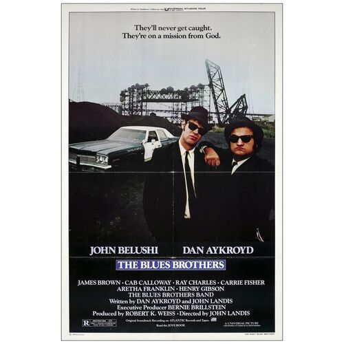 Lot # 735: THE BLUES BROTHERS - One-Sheet (27" x 41"); Very Fine+ Folded