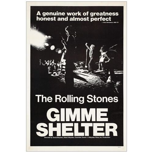 Lot # 738: GIMME SHELTER - One-Sheet (27" x 41"); Fine- on Linen
