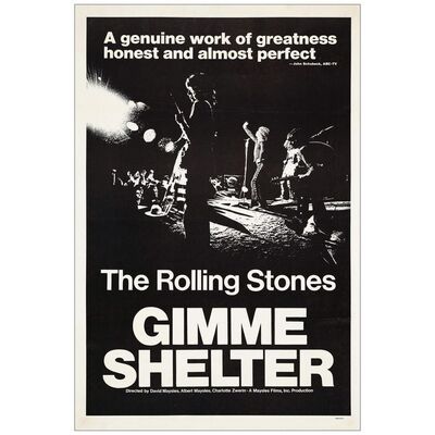 Lot # 738: GIMME SHELTER - One-Sheet (27" x 41"); Fine- on Linen