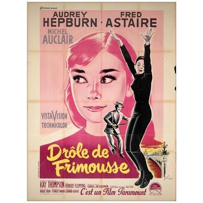 Lot # 743: FUNNY FACE - French Grande (47" x 63"); Very Fine- Folded