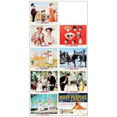Lot # 746: MARY POPPINS - Lobby Card Set (9) (11" x 14"); Very Fine+