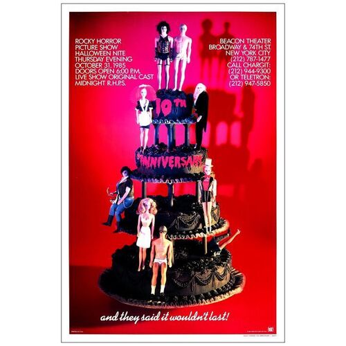 Lot # 747: THE ROCKY HORROR PICTURE SHOW - One-Sheet (27" x 41"); Birthday Cake Style; Very Fine Rolled