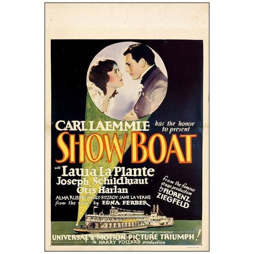 Lot # 749: SHOW BOAT - Window Card (14"x 21.5"); Very Fine-