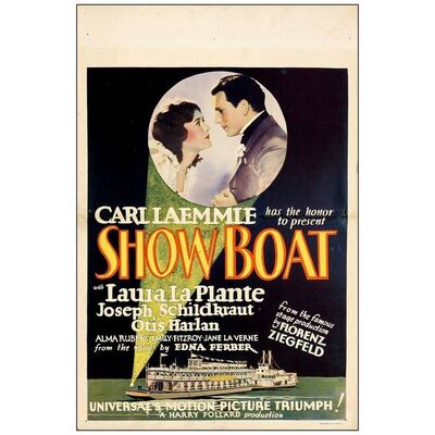 Lot # 749: SHOW BOAT - Window Card (14"x 21.5"); Very Fine-