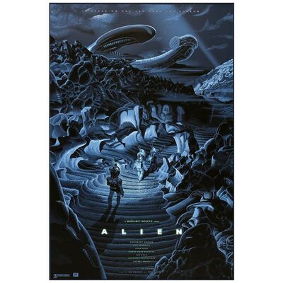 Lot # 752: ALIEN - Hand Numbered Limited Edition Screen Print w/COA (24" x 36"); Mint Rolled