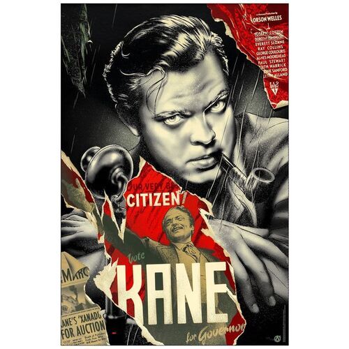 Lot # 764: CITIZEN KANE - Hand Numbered Limited Edition Screen Print (24" x 36"); Mint Rolled