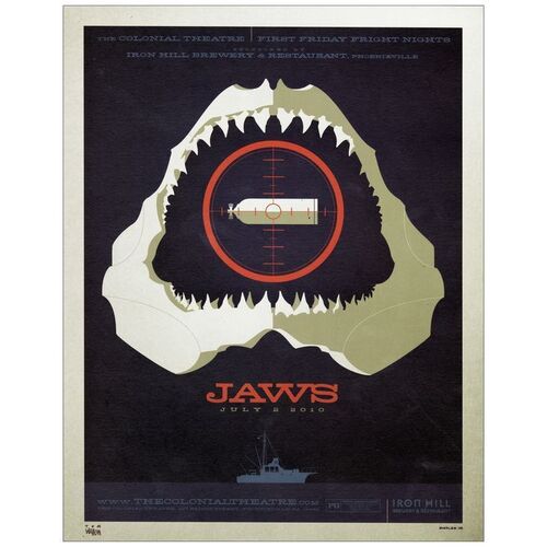 Lot # 768: JAWS - Hand Signed Giclee Print (11" x 14"); Mint Rolled