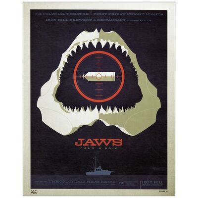 Lot # 768: JAWS - Hand Signed Giclee Print (11" x 14"); Mint Rolled