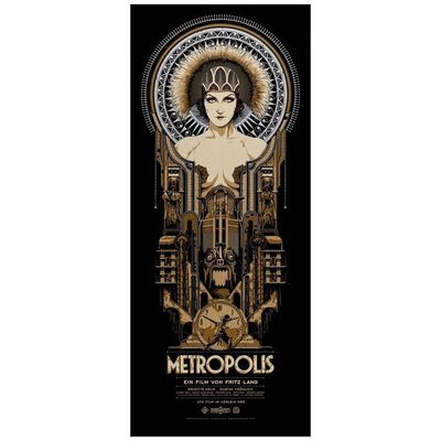 Lot # 770: METROPOLIS - Hand Signed and Numbered Variant Limited Edition Screen Print (15" x 36"); Variant; Mint Rolled