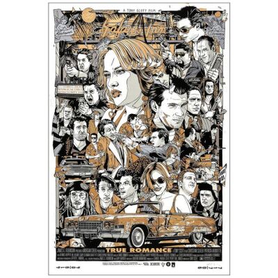 Lot # 777: TRUE ROMANCE - Hand Signed and Numbered Variant Limited Edition Screen Print (24" x 36"); Mint Rolled